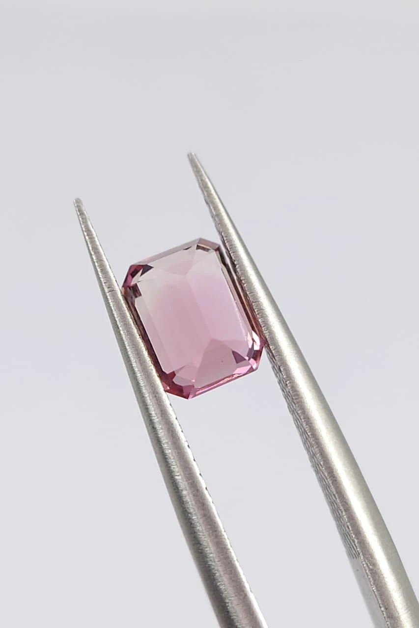 1.06ct Natural Pink Tourmaline Emerald Cut Loose Gemstone From Afghanistan — view 3